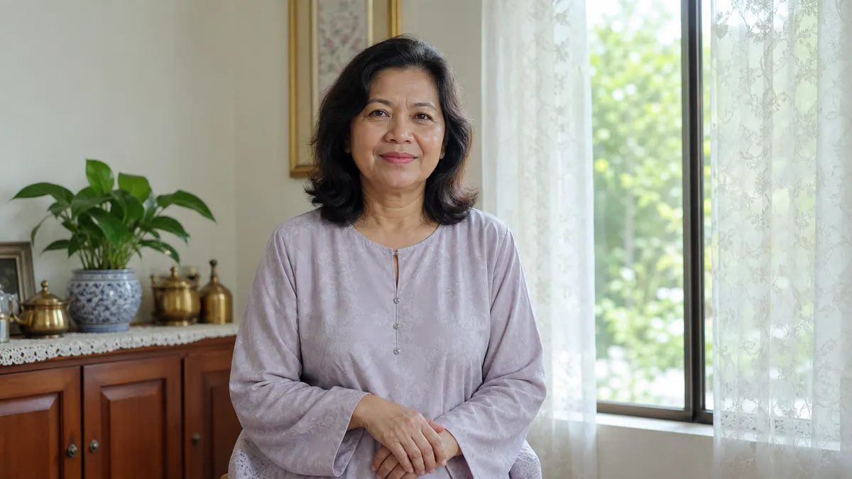 Wanita Melayu menghadapi perubahan fasa menopaus dengan yakin.