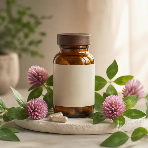 Ilustrasi kategori suplemen untuk semakan Now Foods Red Clover 400mg, bukan gambar pek sebenar